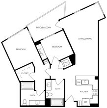 B7u - 2BR 2BA Flat 201 floor plan